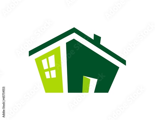 green house logo  real estate home symbol icon vector design