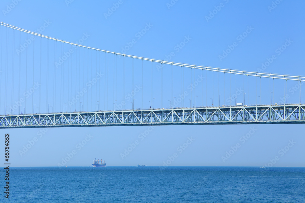 Fototapeta premium Akashi Kaikyo bridge in Japan