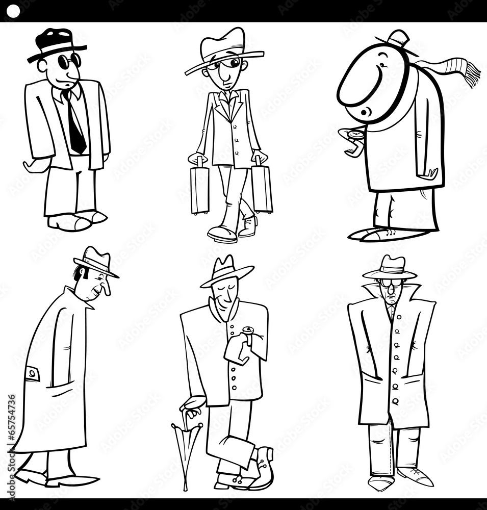 men characters set cartoon illustration men characters set cartoon illustration