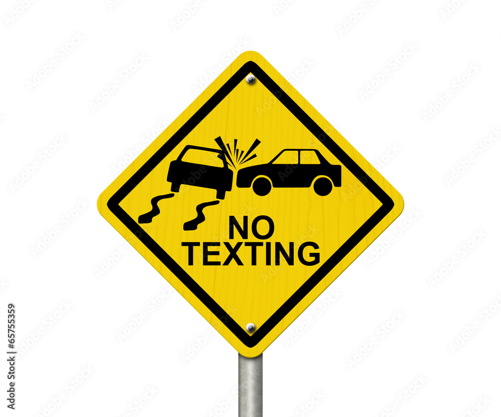 No Texting While Driving Sign No Texting While Driving Sign