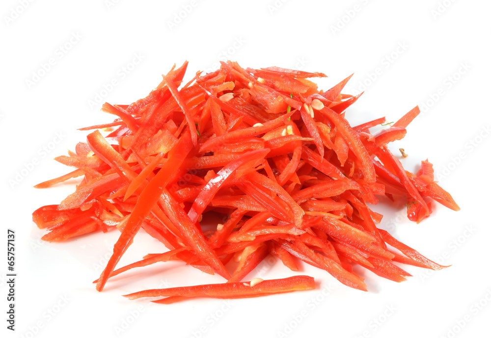 Naklejka premium Chilli peppers isolated on a white background