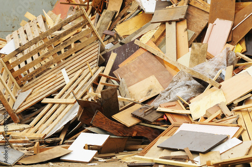 Cuadro en lienzo Recyclage bois