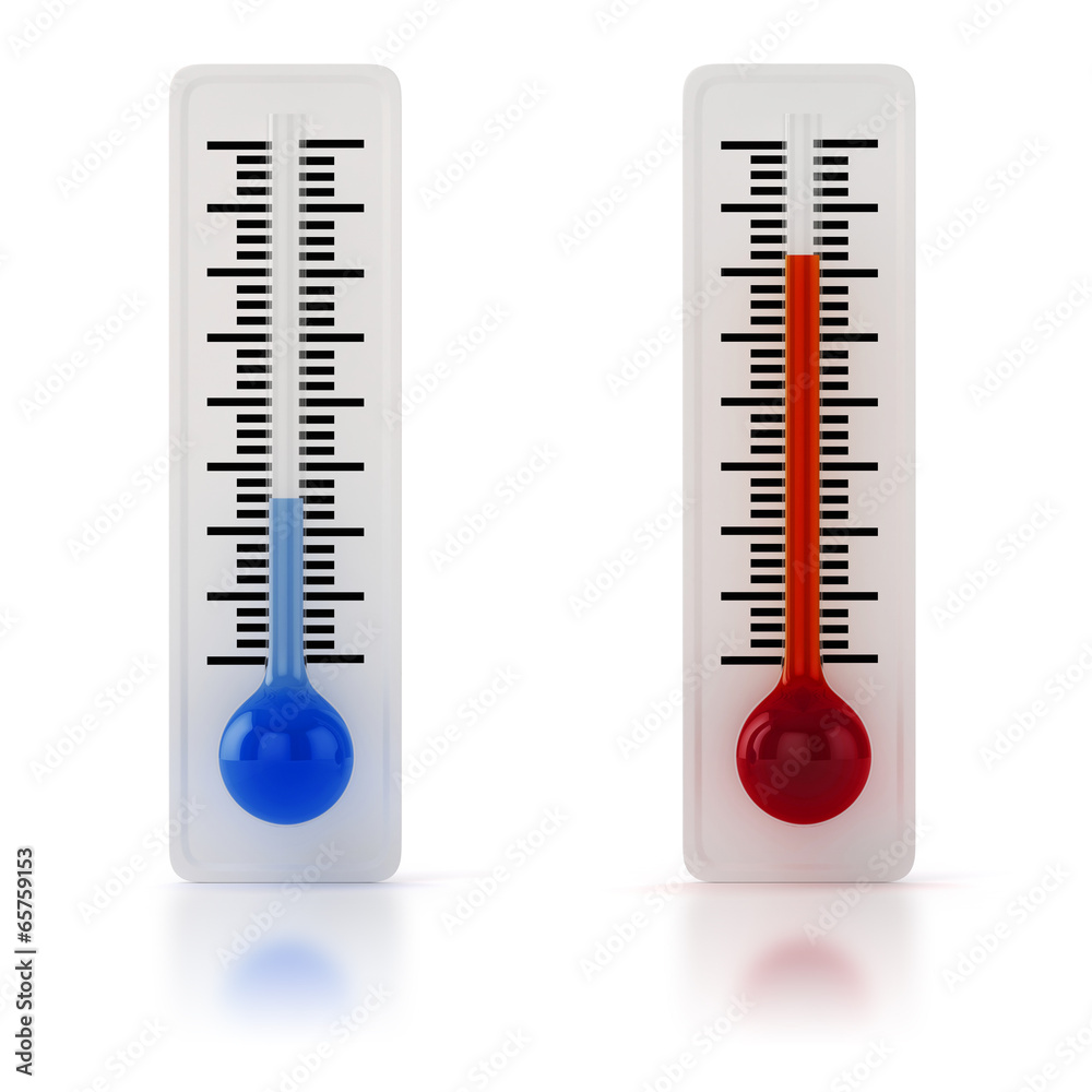 Obraz premium 3d thermometer on white background
