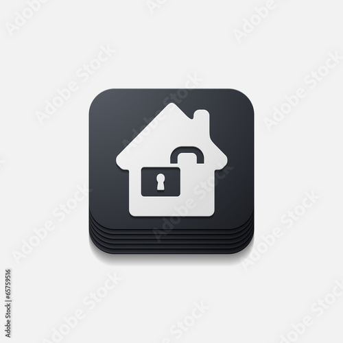 square button: house