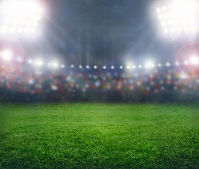Stickers Stadion Stadion met heldere lichten 's avonds  © natara