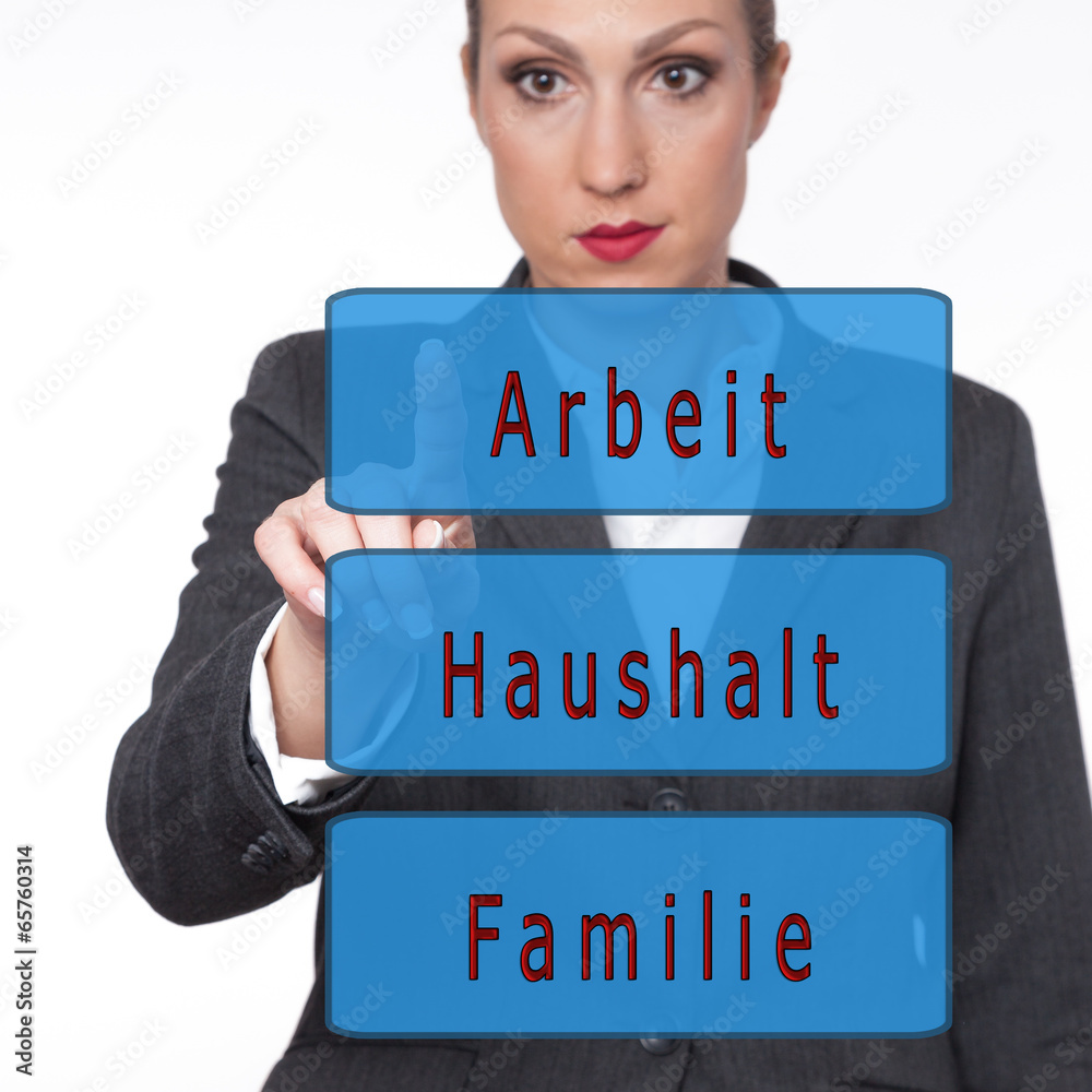 Frau Arbeitet Zeichen