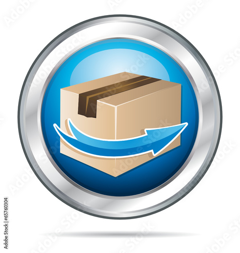 Blue shipping icon
