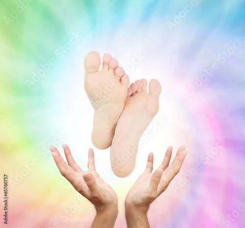 Spiraling healing reflexology energy photo