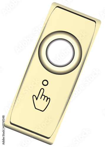 Button modern brass bell