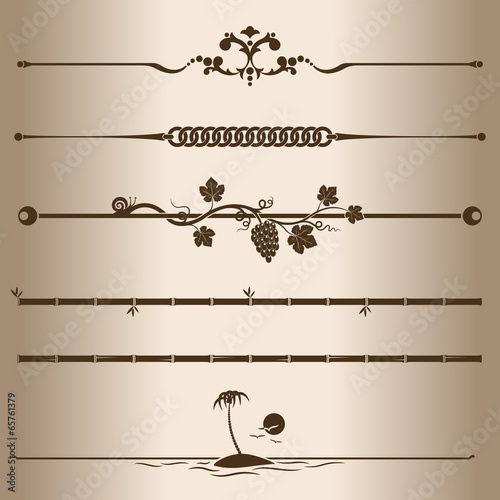 Elements for design - decorative line dividers.