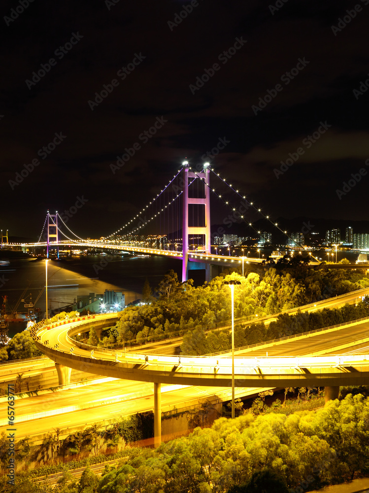 Obraz premium Hong Kong Tsing Ma bridge