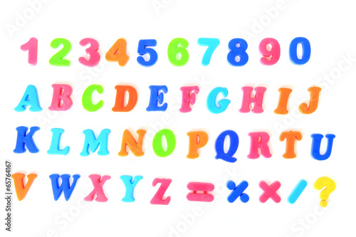 color plastic font