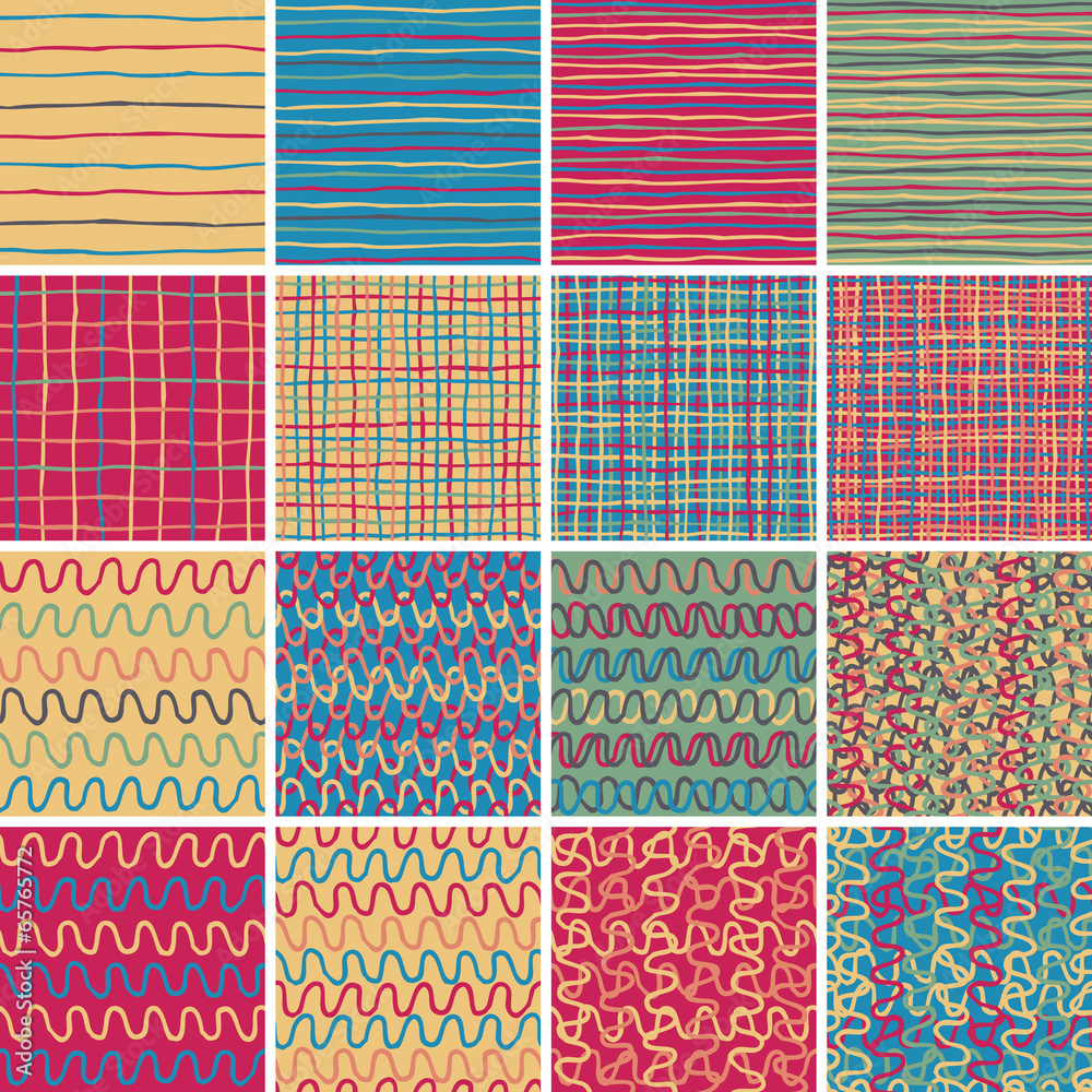 Textile seamless pattern SET No.1 Textile seamless pattern SET No.1