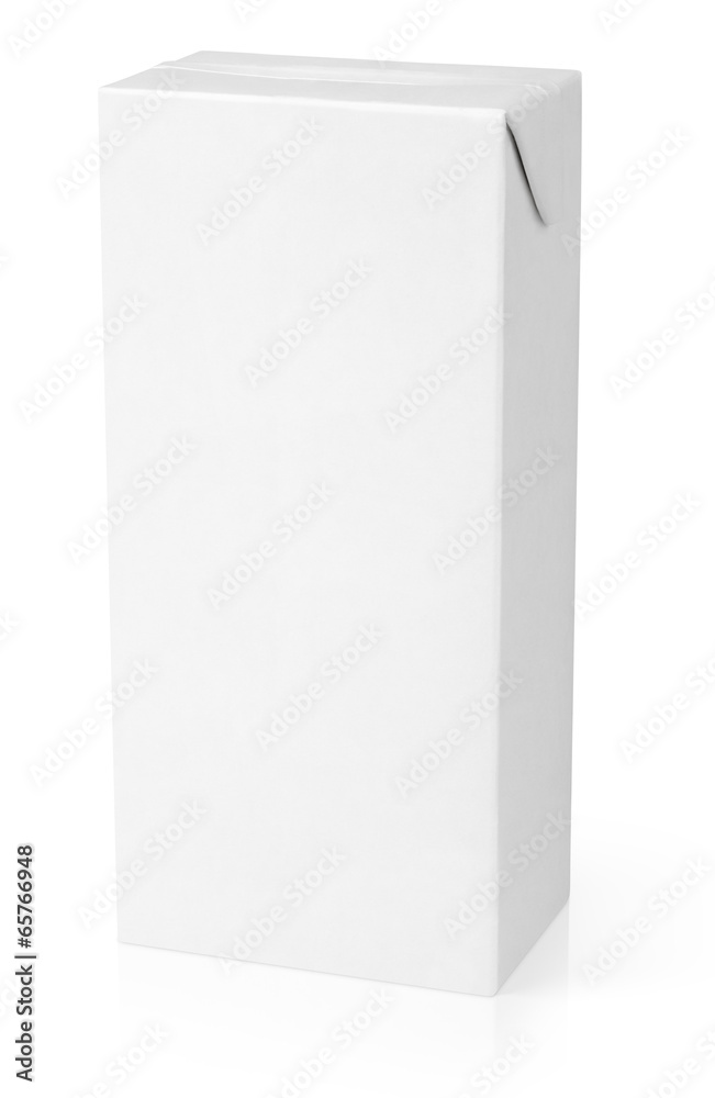 Milk or juice carton package isolated on white Milk or juice carton package isolated on white
