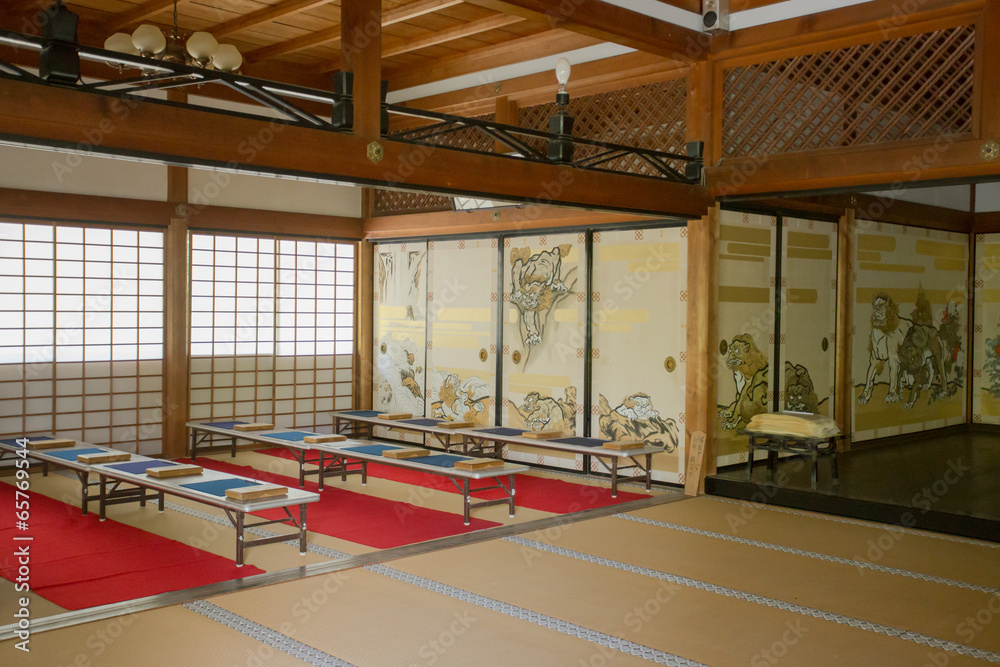 Obraz premium washitsu room, Japanese study room wall painting, Japan