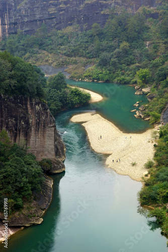 Canyon in Wuyishan Mountain  Fujian province  China