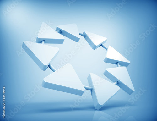 Modern cone 3d staircase diagram business