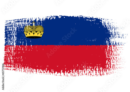 brushstroke flag Liechtenstein