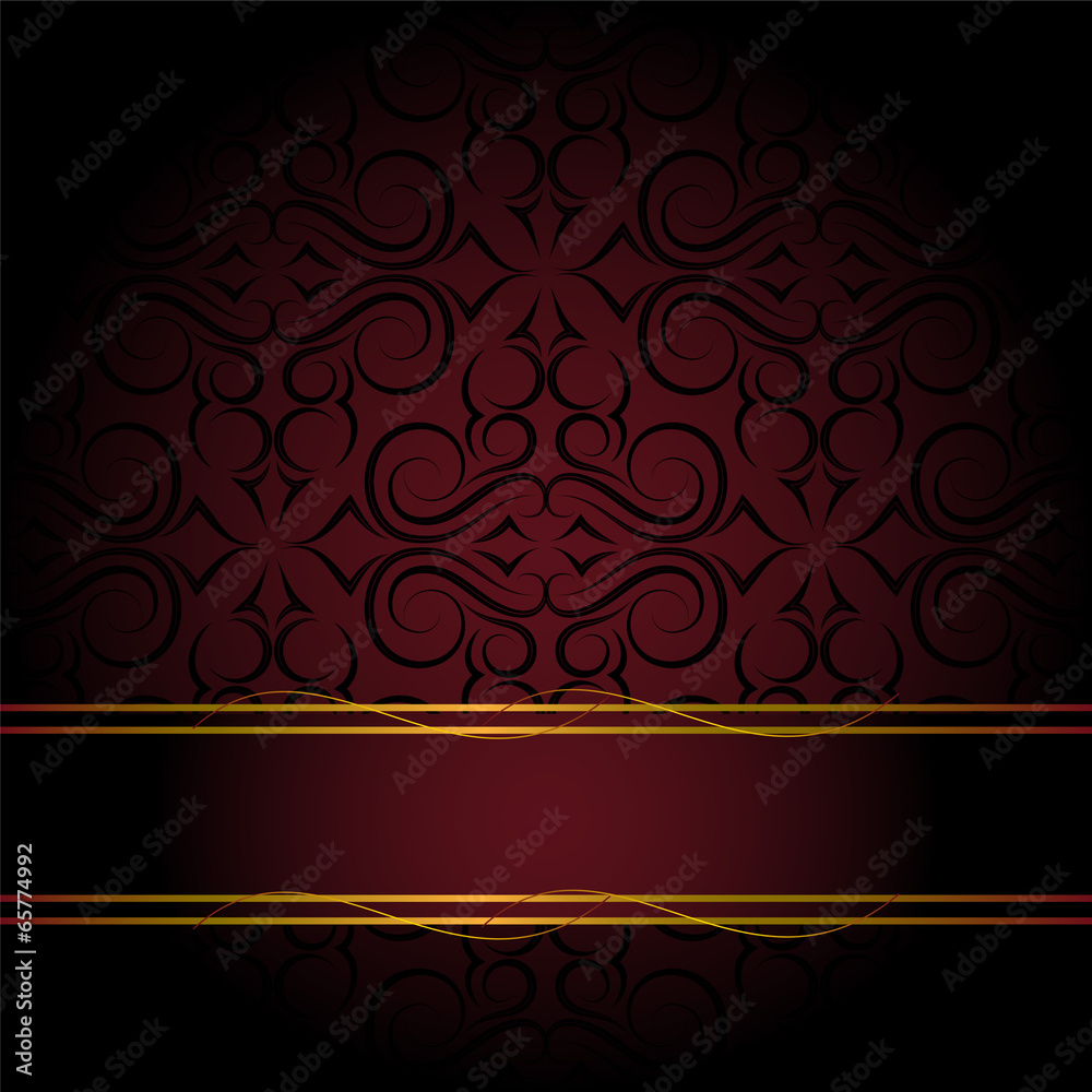 Invitation card with gold elements and with a place for an Invitation card with gold elements and with a place for an