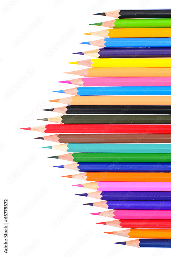 Colored Pencil Isolated on White Background Colored Pencil Isolated on White Background