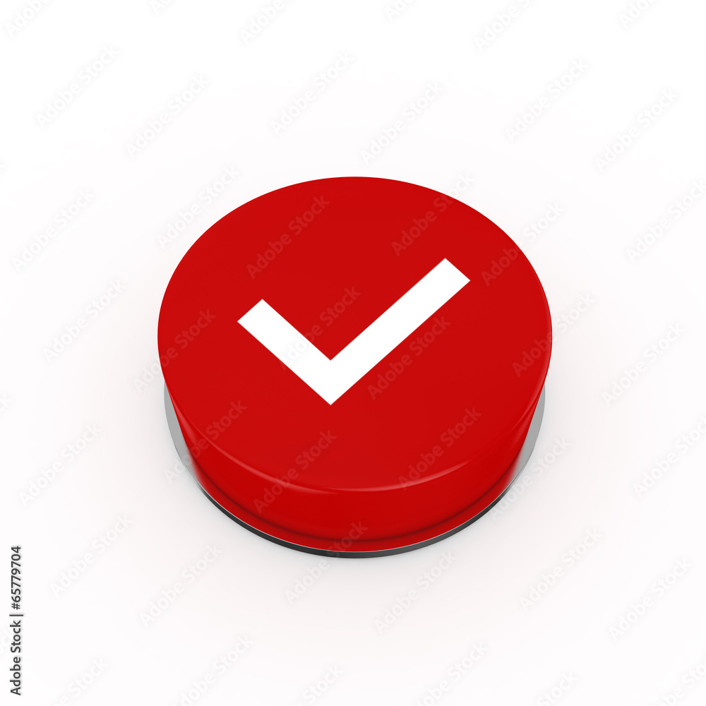3d Accept Web Button - isolated 