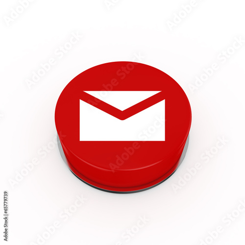 3d Mail Web Button - isolated 