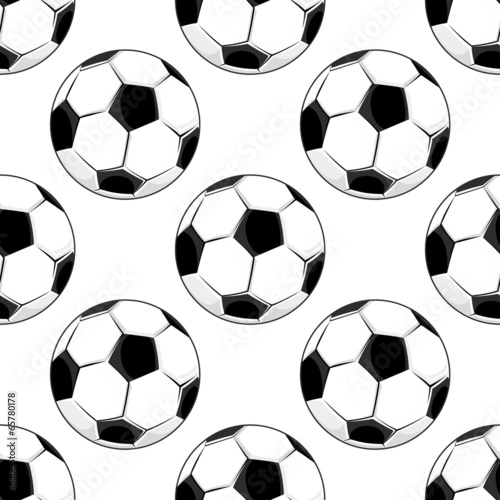 Seamless pattern of soccer balls