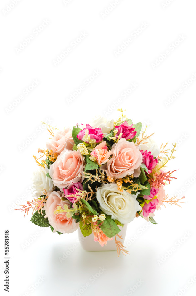Bouquet flowers isolated on white