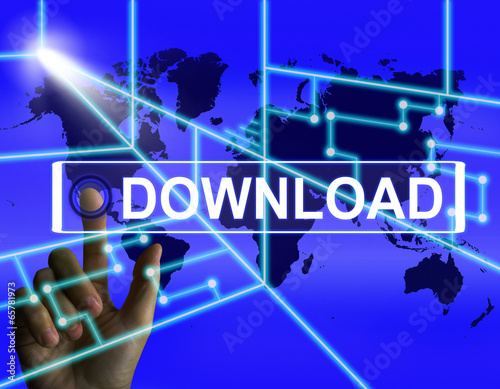 Download Screen Shows Downloads Downloading and Internet Transfe