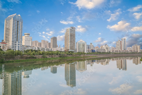 mianyang,china.cityspace near the river