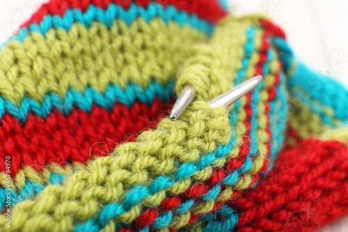 Knitting with spokes close up © Africa Studio