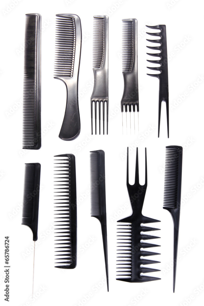 Professional combs isolated on white Professional combs isolated on white