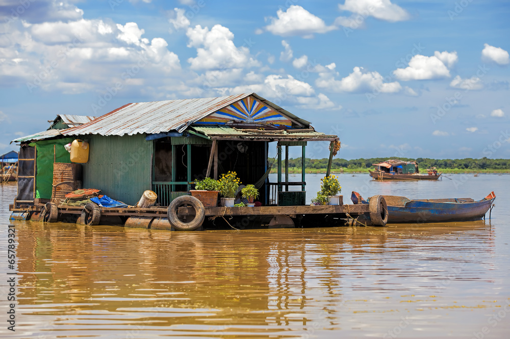 Obraz premium Floating village