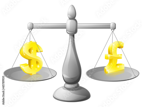 Dollar pound exchange scales