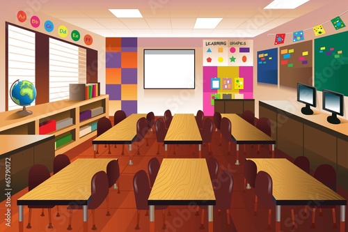 Empty classroom for elementary school © artisticco