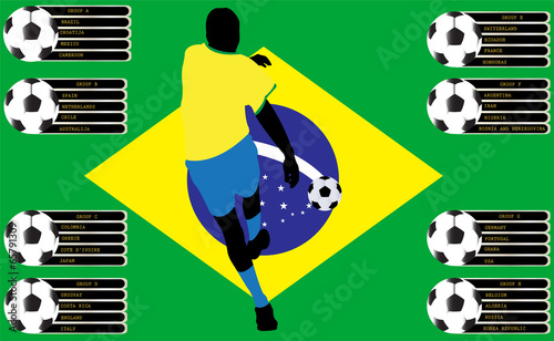 Soccer player and group vector