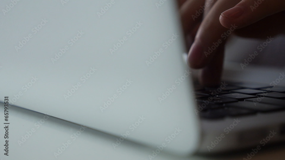 Laptop keyboard touch typing