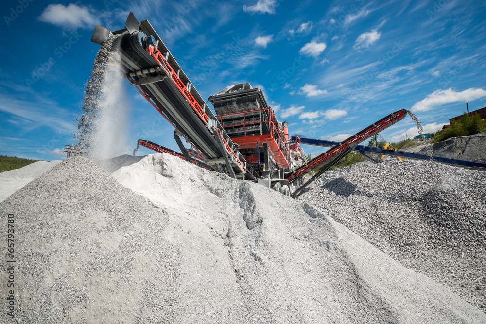 Naklejka premium Excavators digging