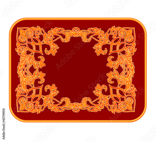 Business card with a gilded ornaments vector ilustration