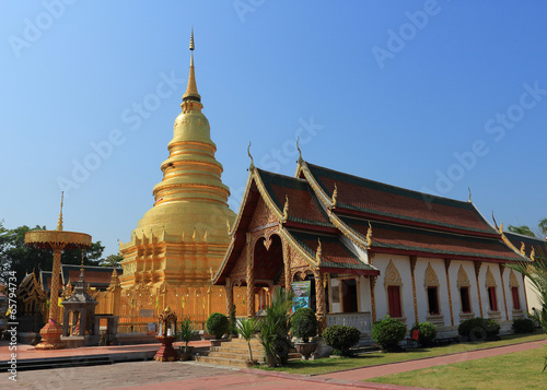 Thai temple of buddhism, Wat Phra That Hariphunchai, Thailand