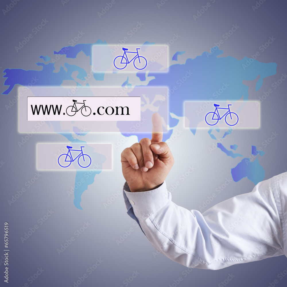 hand with website hand with website