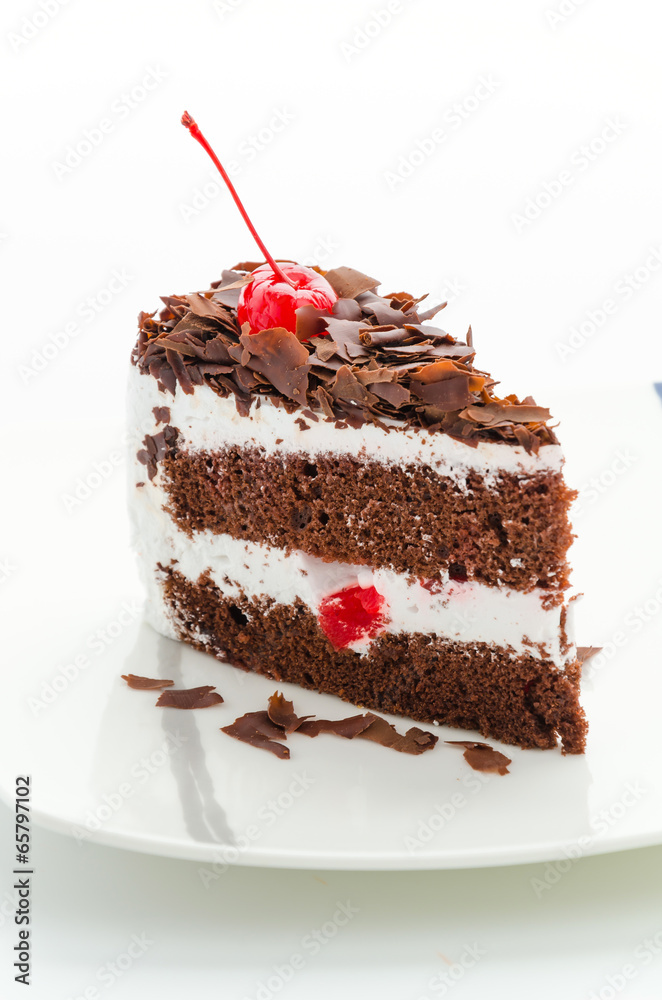 Cake chocolate isolated on white background Cake chocolate isolated on white background