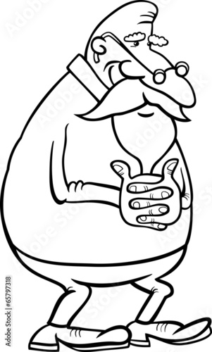 senior grandfather coloring page