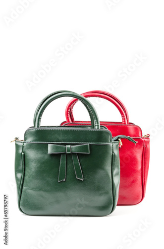 Handbag isolated white background