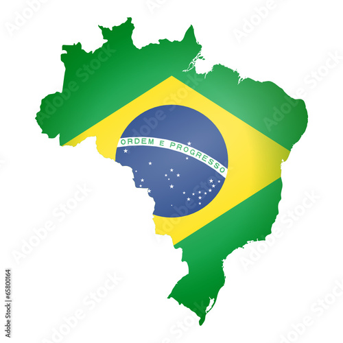 landkarte mit flagge brasilien III