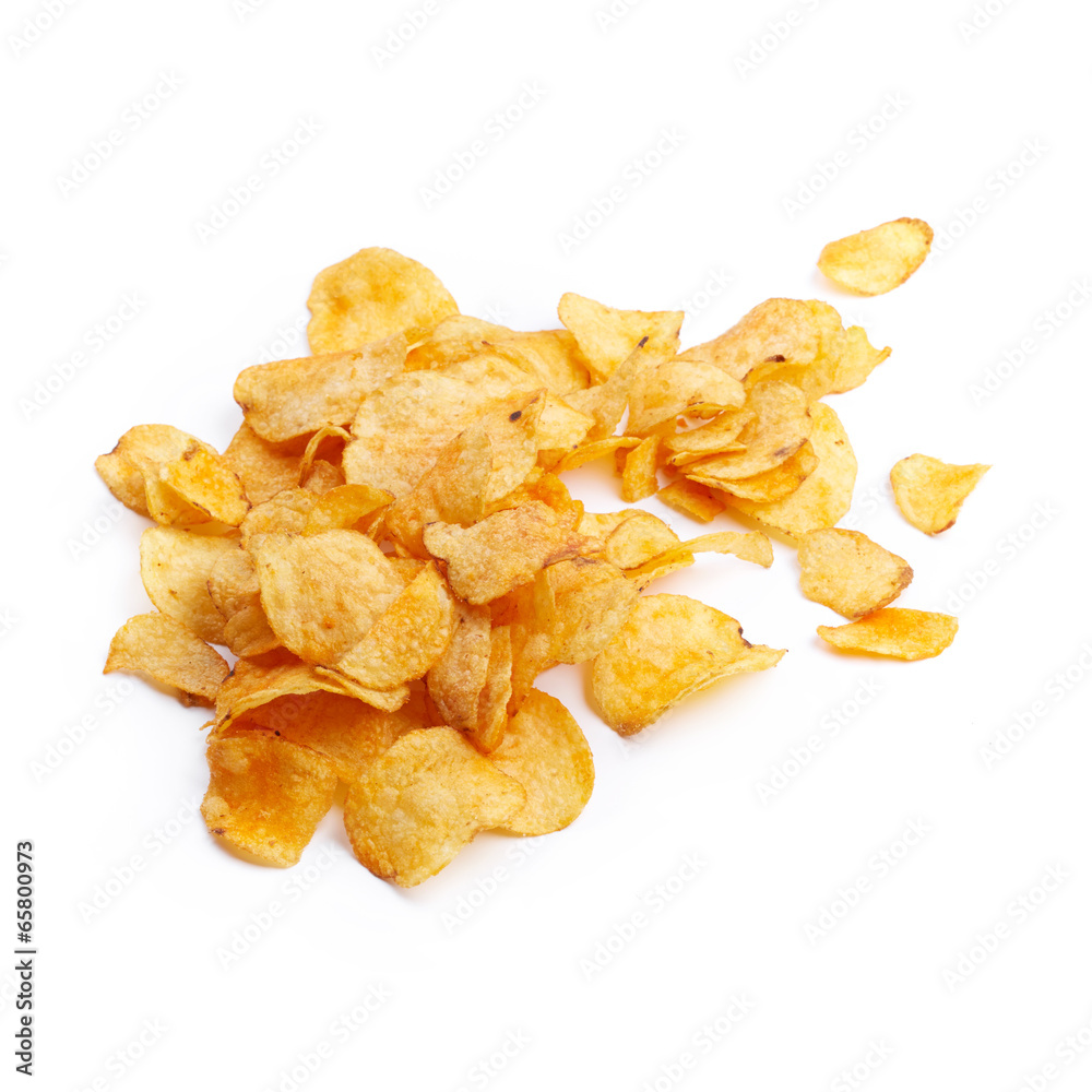 Chips isolated on white background Chips isolated on white background