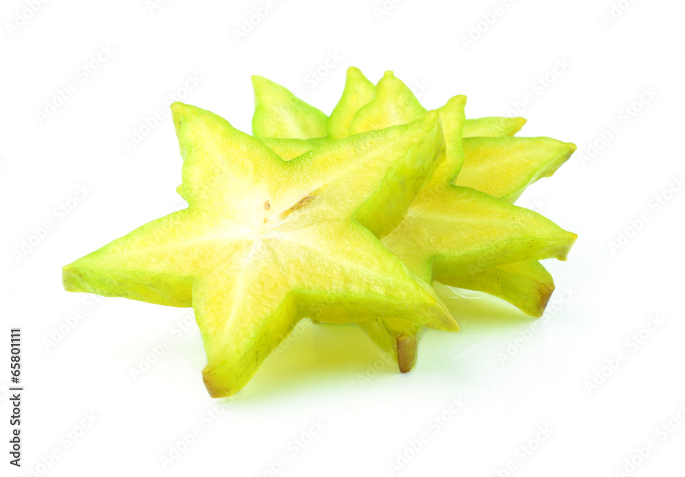 Fototapeta premium Carambole on white background