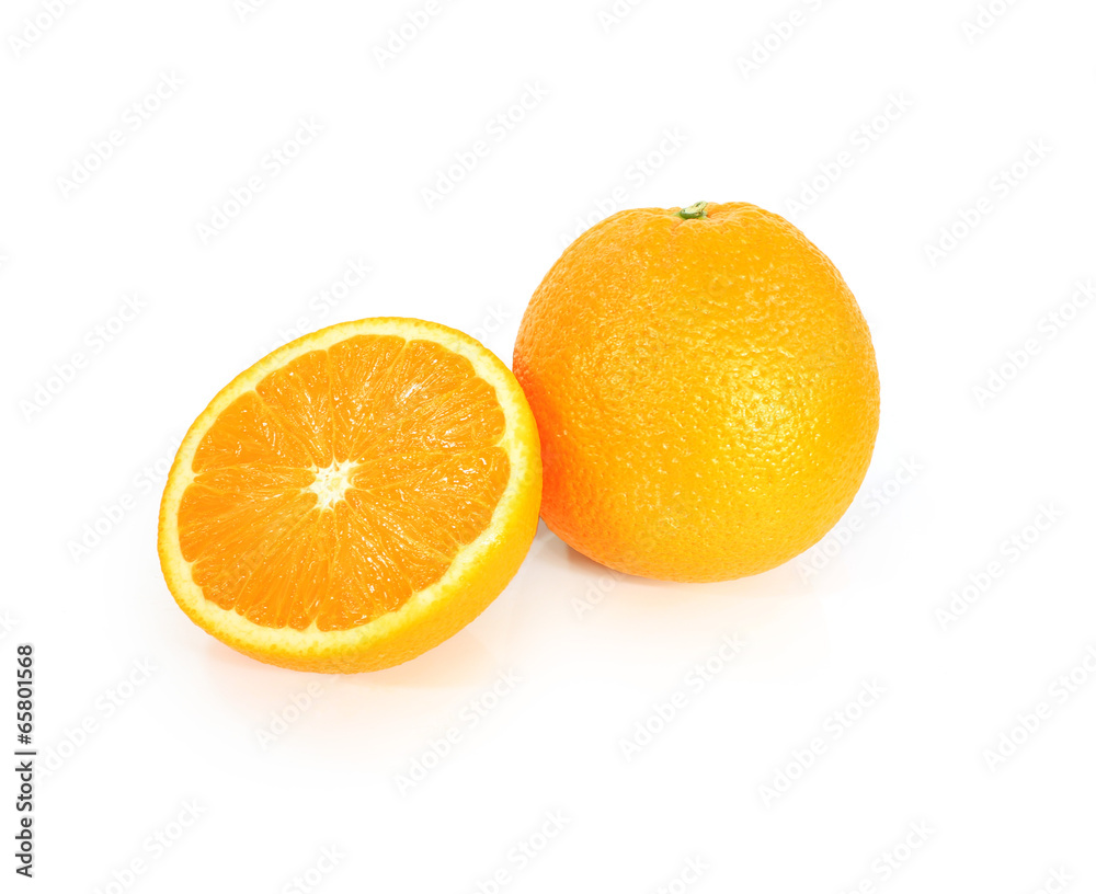 Oranges isolated on white background