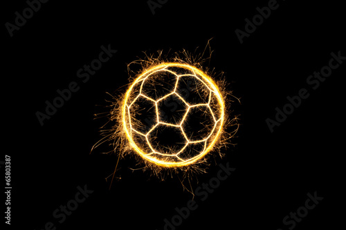 Sparkling soccer ball. photo