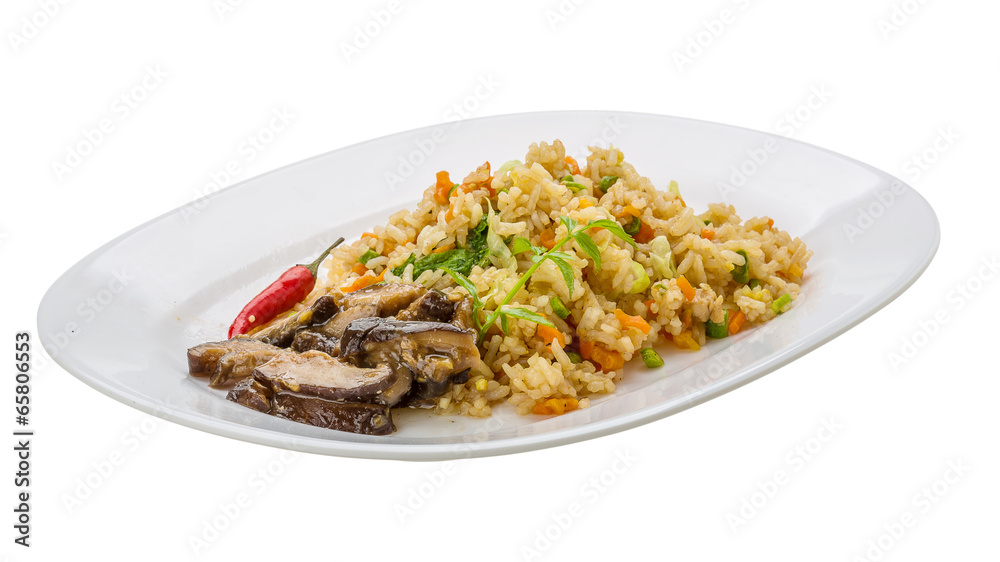 Fried rice with mushrooms Fried rice with mushrooms
